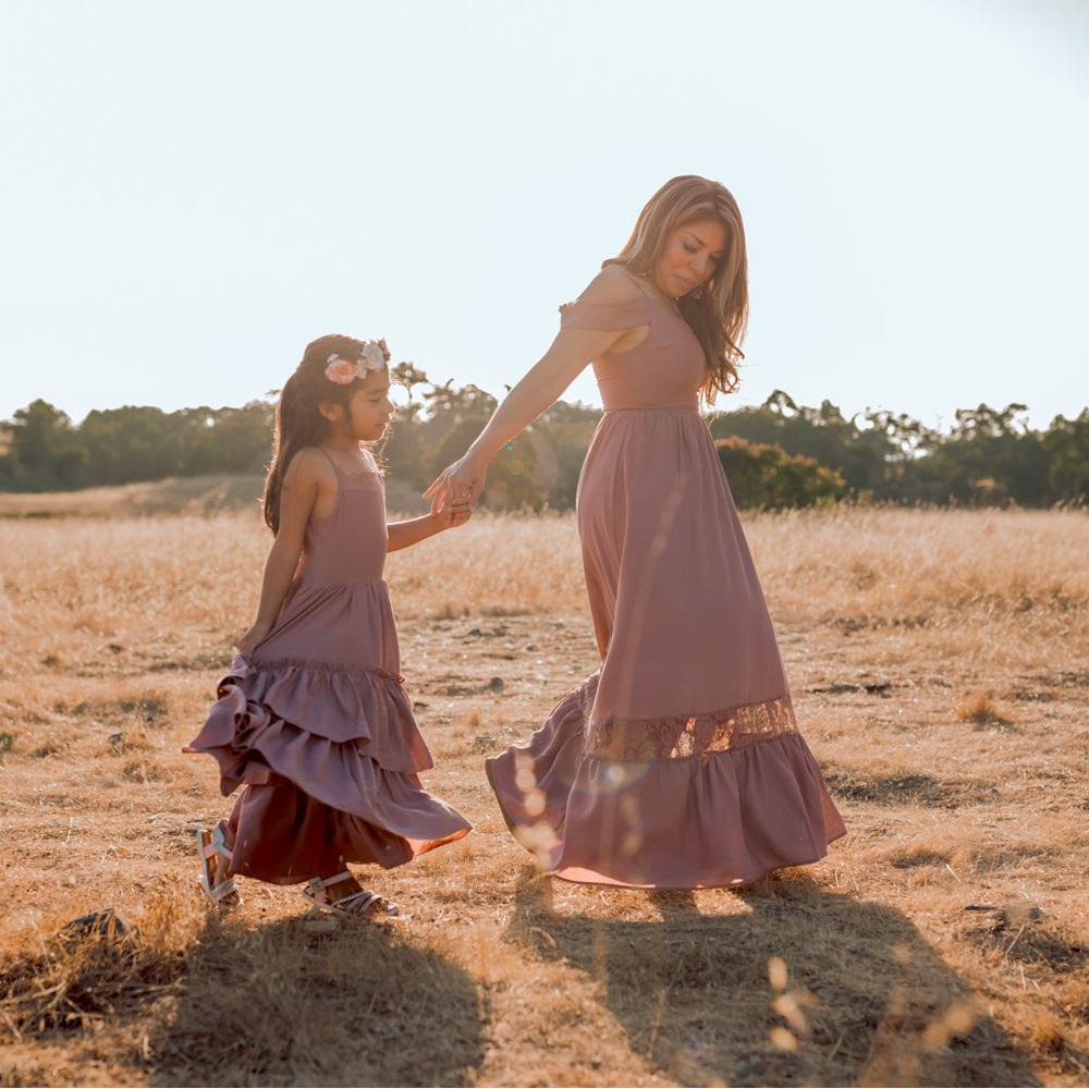 Mommy and me dresses, woman size medium girls size 5